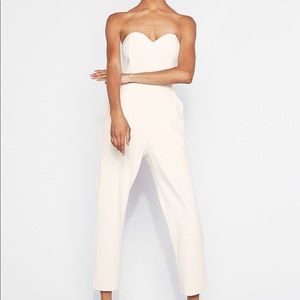 Express Strapless White Jumpsuit 00
